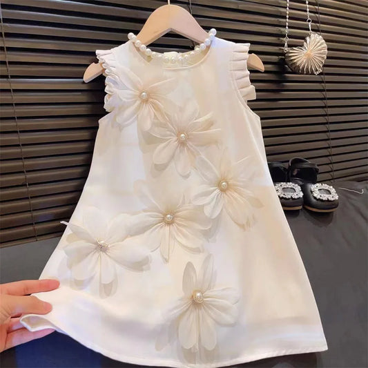 Dresses - Summer 18m to 12Y -👗3D Floral A-Line Princess Dress Main