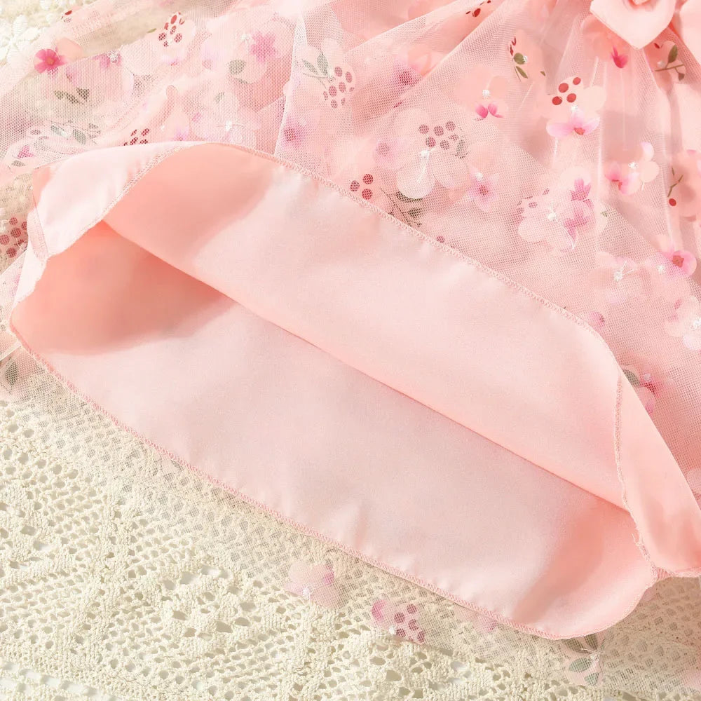 Dresses - Summer - 3m to 3y 🌸 Flower Bow Baby Girl Princess Sleeveless Dress – Elegant Summer Dress For Newborn to 3 Years Old 🌸