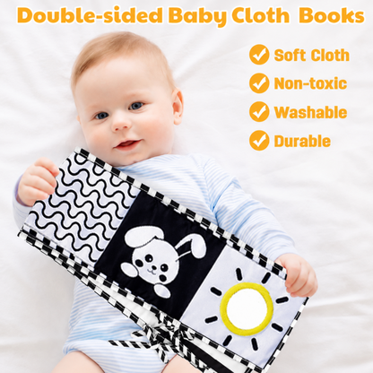 Books - Baby PARENT-Child Learning By Soft Cloth Book - 1m to 36m - 3D Touch & Feel High-Contrast Sensory Cloth Book
