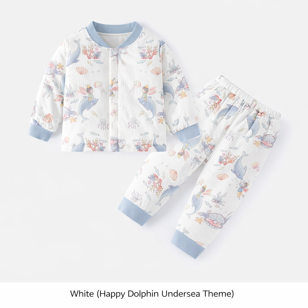 Matching - Sets - Winter - Girl & Boy - 2m to 24m 👕 Winter Cotton 2-Piece Sleep Set