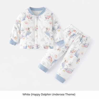 Matching - Sets - Winter - Girl & Boy - 2m to 24m 👕 Winter Cotton 2-Piece Sleep Set