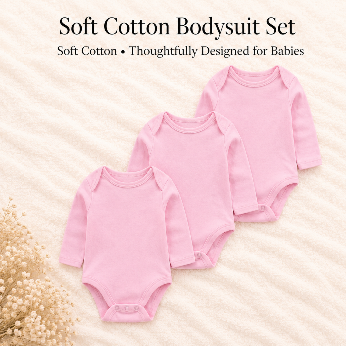 Bodysuits - Bundle Deal - Summer - Girl & Boy - 0 to 12m 👶🌸 Baby Cotton Bodysuit Set of 3