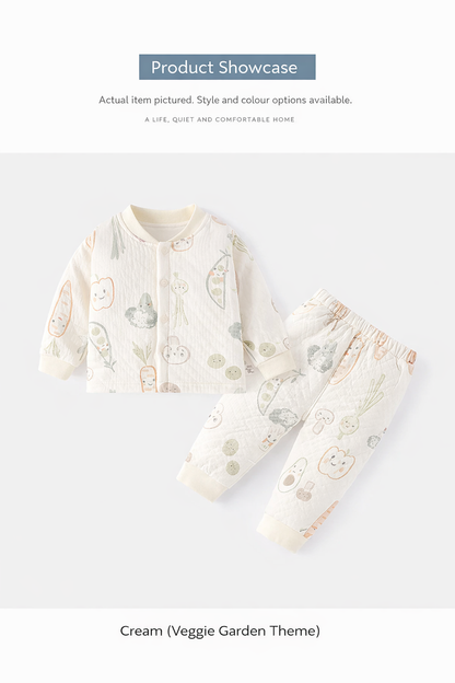 Matching - Sets - Winter - Girl & Boy - 2m to 24m 👕 Winter Cotton 2-Piece Sleep Set