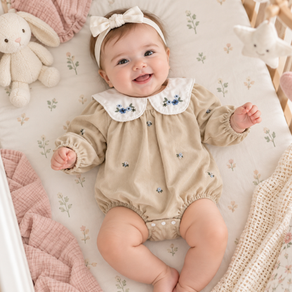 Bodysuits - Girls - 0–2Y - 👶 Long-Sleeved Ruffle Flower Bodysuit Main