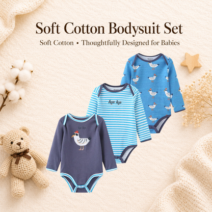 Bodysuits - Bundle Deal - Summer - Girl & Boy - 0 to 12m 👶🌸 Baby Cotton Bodysuit Set of 3