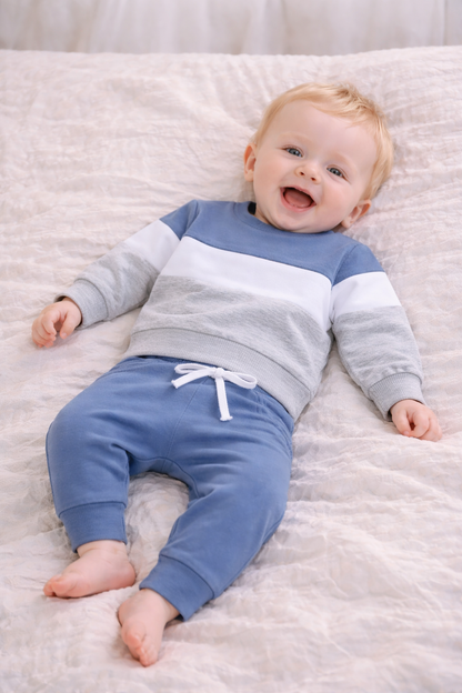 Matching - Sets - Autumn - Boy - 0 to 3y 🍂 Baby Boy Contrast 2-Piece Autumn Set