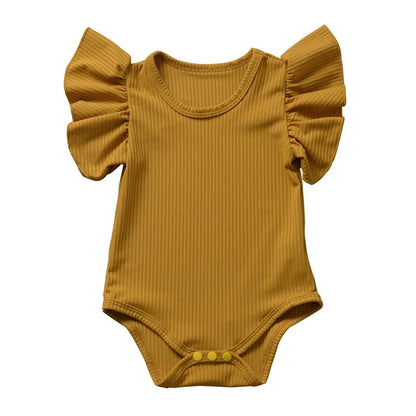 Summer Baby Cotton Ribbed Jumpsuit