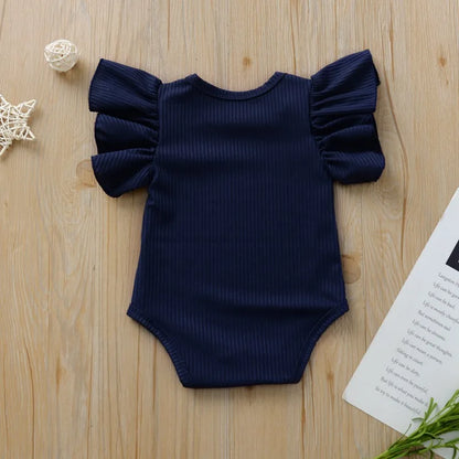 Summer Baby Cotton Ribbed Jumpsuit