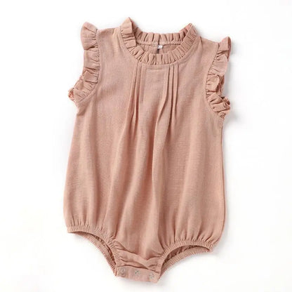 Bodysuits – Summer👗 Girls – 3M–3Y – Solid Cotton Bodysuit