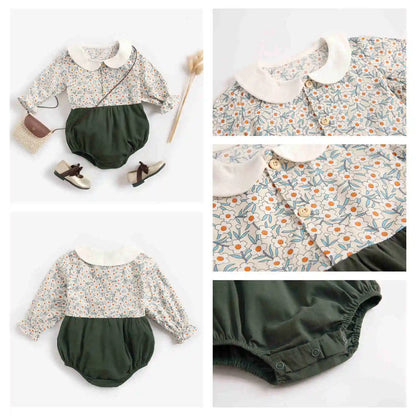 Bodysuits - Summer-Girl - 0 to 3y 🌸 Princess Floral Cotton Baby Bodysuit