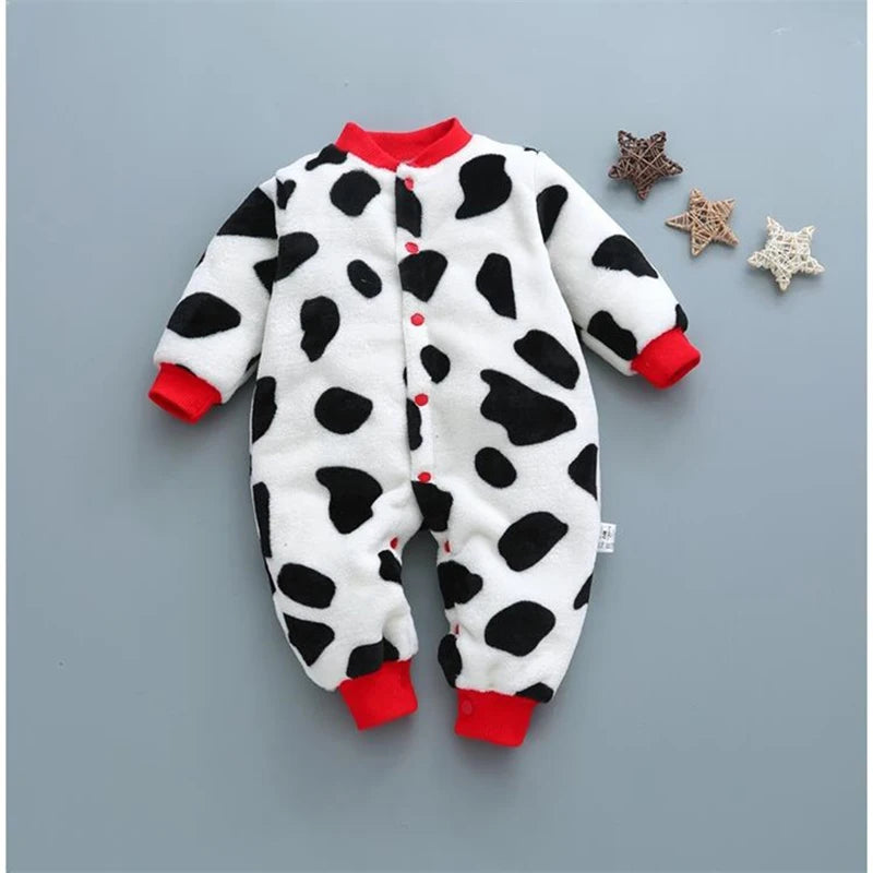 Baby Leopard Fleece Romper