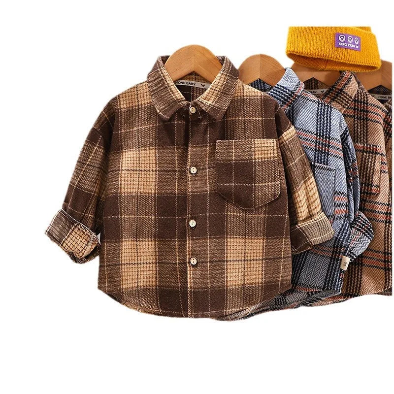 Baby Boy Spring Plaid Shirt