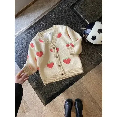 Autumn Winter Girls Fleece Cardigan