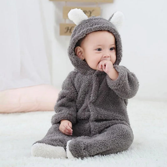 Newborn Winter Fleece Baby Jumpsuits