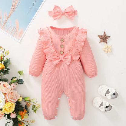 Baby Girl Ruffle Jumpsuit Set