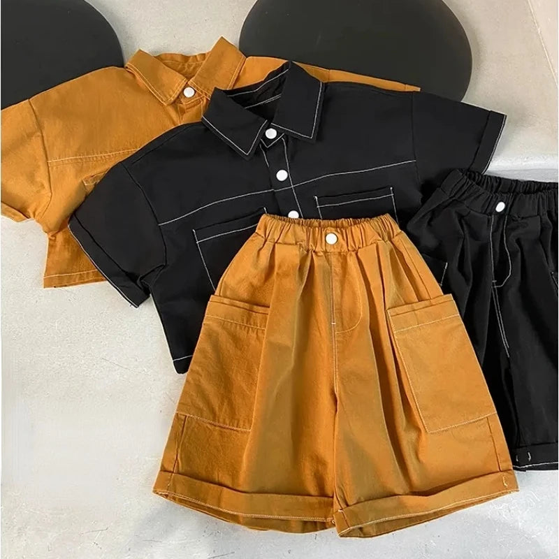 Baby Boy Summer Outfit - Shirt & Shorts 2-Piece