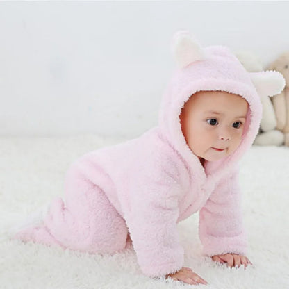 Newborn Winter Fleece Baby Jumpsuits