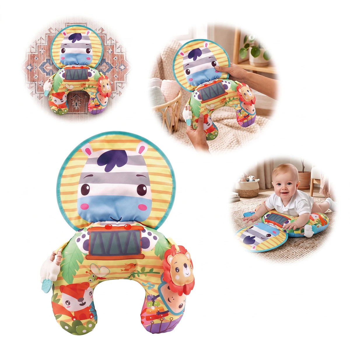 Toys - Tummy Time Pillow - Newborn Baby Tummy Time Pillow U-Shape Head Lift