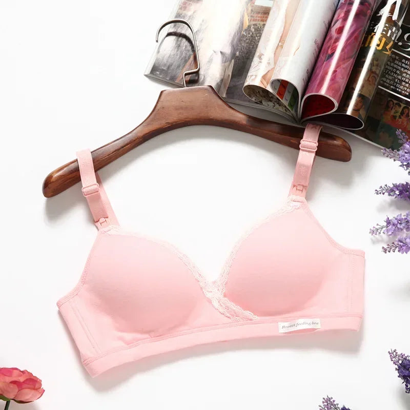 Lace Trim Maternity Nursing Bra