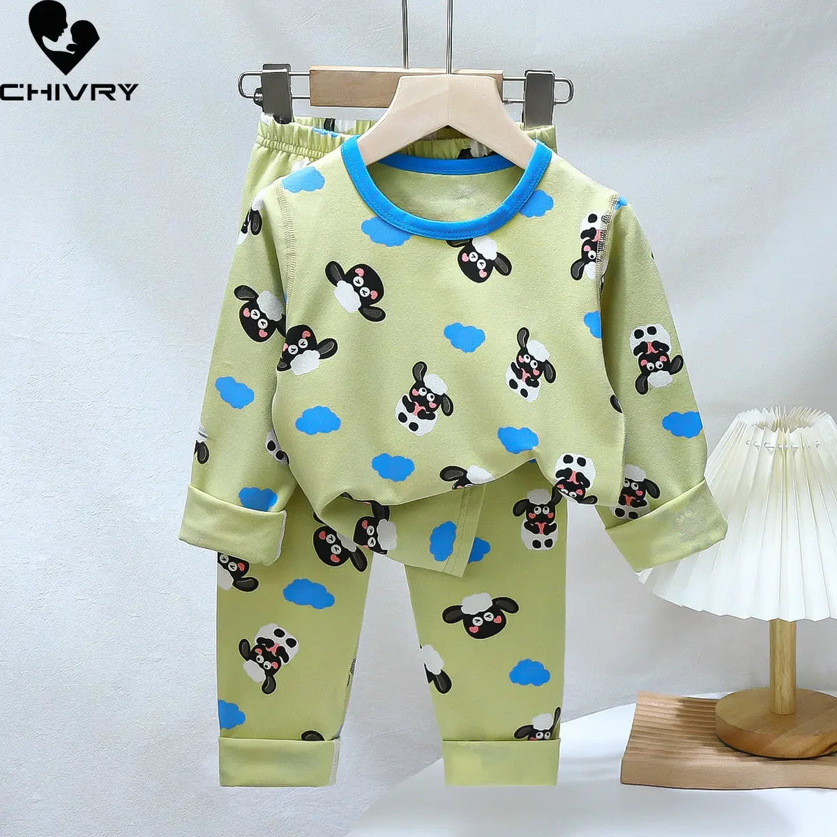 Spring Autumn Cartoon Kids Pajama Set