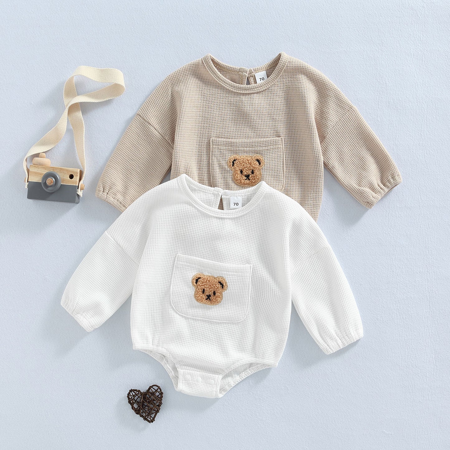 Baby Bear Embroidered Fall Jumpsuit