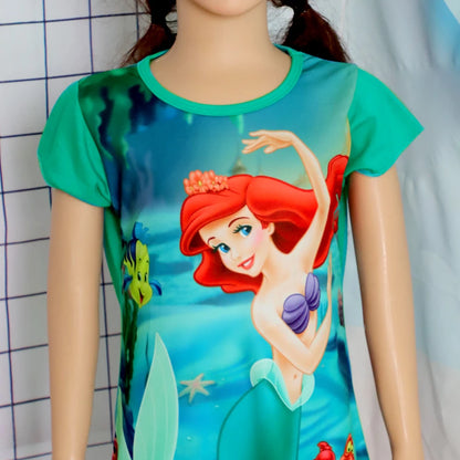 Girls Summer Mermaid Elsa Pajama Dress