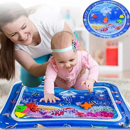 Toys - Tummy Time Water Cushion - 6m to 12m -  Infant Inflatable Tummy Time Mat Premium Baby Play Mat Inflatable