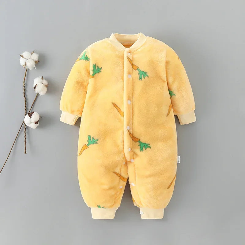 Baby Leopard Fleece Romper