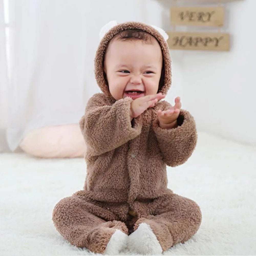 Newborn Winter Fleece Baby Jumpsuits