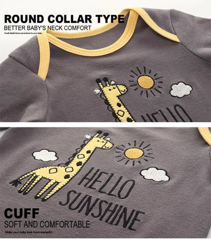 Matching - Sets - Autumn - Girl & Boy - 0 to 12m - Autumn & Spring 👶 Unisex Cotton Long Sleeve Essentials Bundle (6 or 8 Pieces)