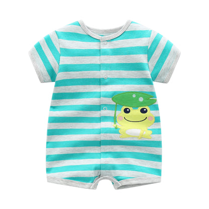 Summer Baby Cartoon Cotton Jumpsuits