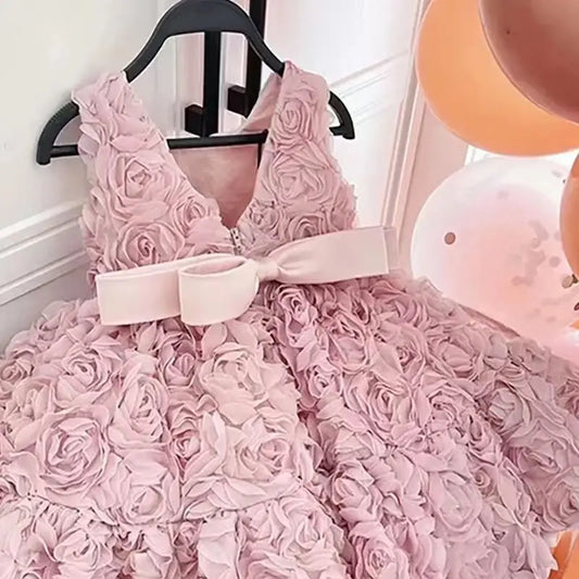 9m to 6y - Baby Dress 2025 New Summer Girls Dress For Children' Floral Baby Princess Tutu Dress Birthday Party Children's Wear Girls Dress