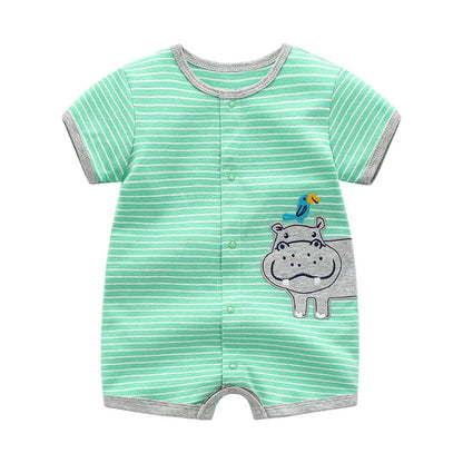 Summer Baby Cartoon Cotton Jumpsuits