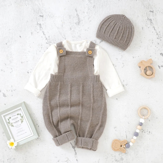 Baby Knitted Sleeveless Jumpsuits