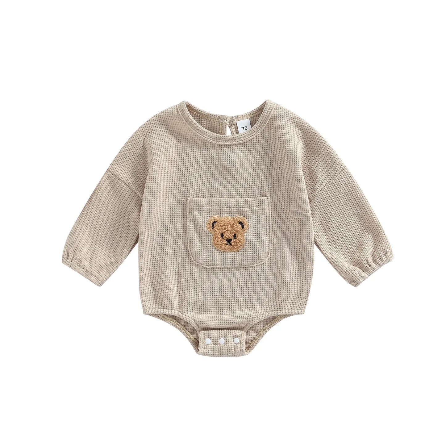 Baby Bear Embroidered Fall Jumpsuit