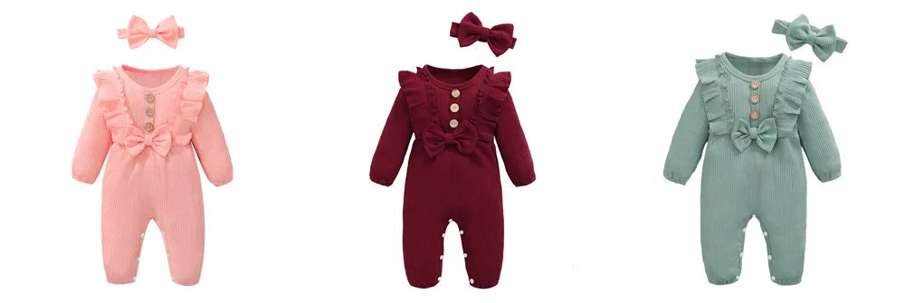 Baby Girl Ruffle Jumpsuit Set