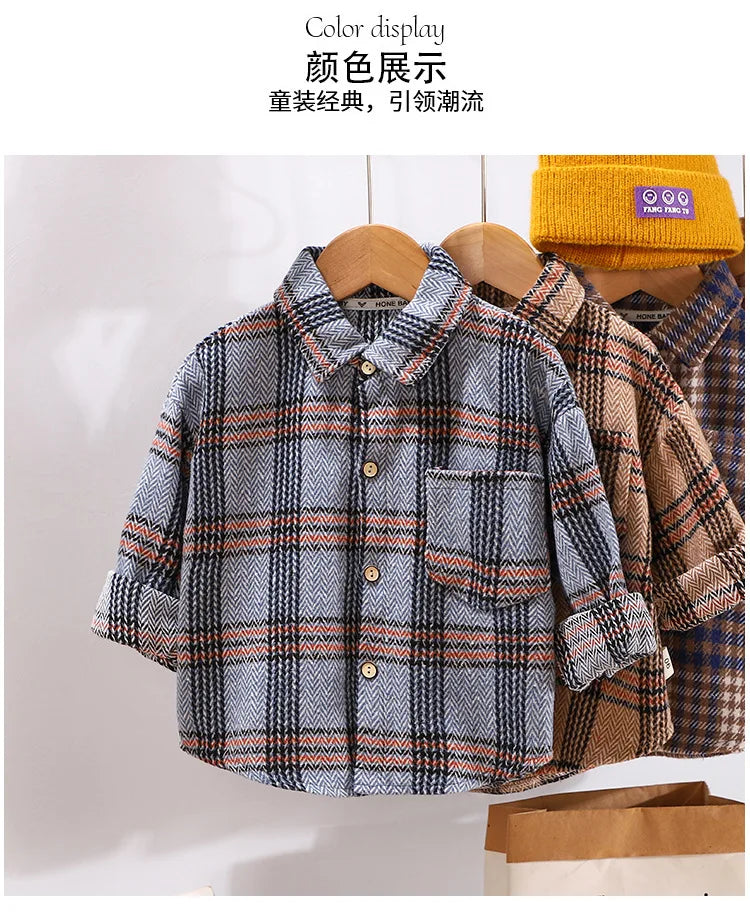 Baby Boy Spring Plaid Shirt