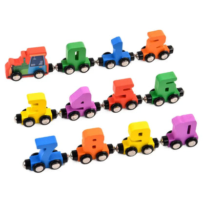 Toys - Car Lock Matching Toy - 3Y to 6Y - Wooden Magnetic Number Train Toys