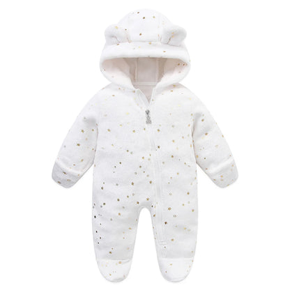 Jumpsuits - Girl & Boy - 0 to 12m 🧸❄️ Unisex Warm Flannel Winter Jumpsuit