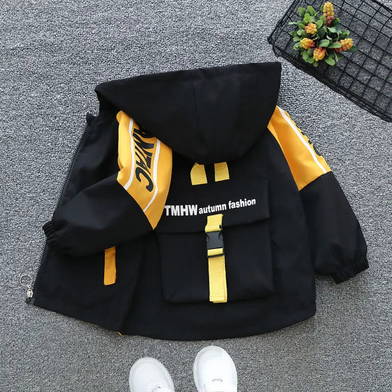 Tops - Winter - Boys - 2–7Y - 🧥Lightweight Hooded Baseball Sports Jacket