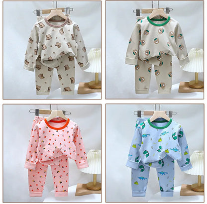 Spring Autumn Cartoon Kids Pajama Set