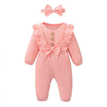 Baby Girl Ruffle Jumpsuit Set