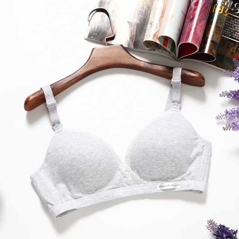 Lace Trim Maternity Nursing Bra