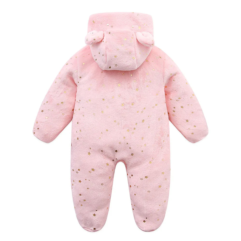 Jumpsuits - Girl & Boy - 0 to 12m 🧸❄️ Unisex Warm Flannel Winter Jumpsuit