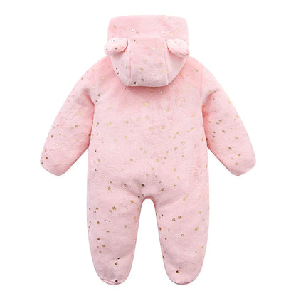 Jumpsuits - Girl & Boy - 0 to 12m 🧸❄️ Unisex Warm Flannel Winter Jumpsuit