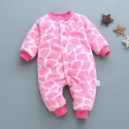 Baby Leopard Fleece Romper