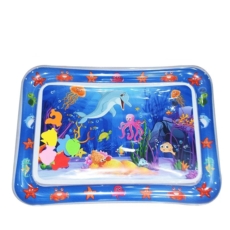 Toys - Tummy Time Water Cushion - 6m to 12m -  Infant Inflatable Tummy Time Mat Premium Baby Play Mat Inflatable