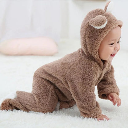 Newborn Winter Fleece Baby Jumpsuits