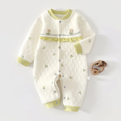 Jumpsuits - Girl & Boy - 0 to 12m 🧸❄️ Unisex Warm Flannel Autumn Jumpsuit