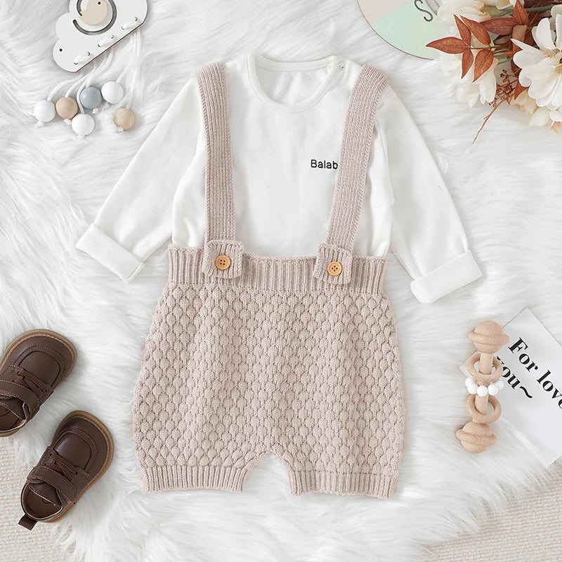 Newborn Baby Sleeveless Knitted Jumpsuits